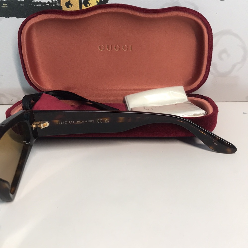 New Authentic Gucci Tortoise Shell Sunglasses GG1591s 002 - Picture 7 of 10